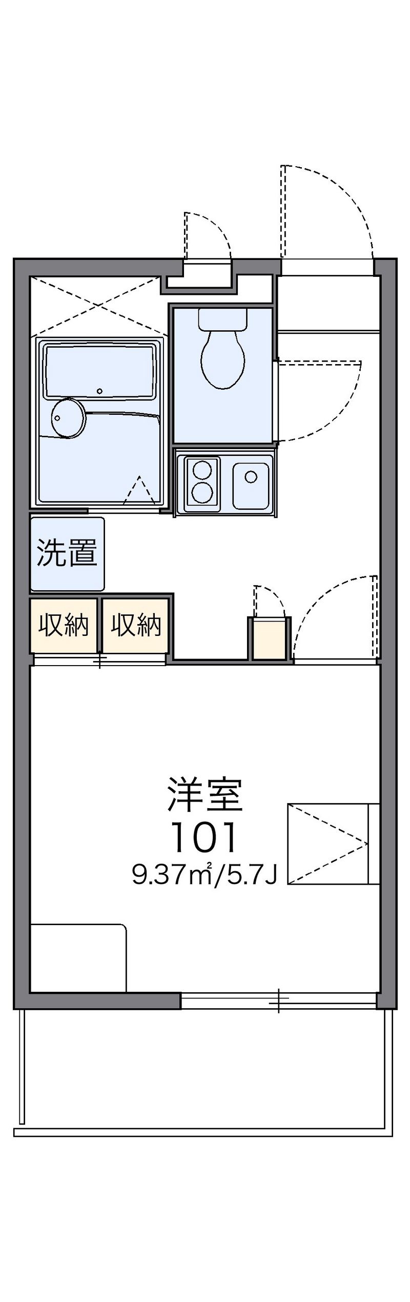 レオパレスエルザ１ 間取図