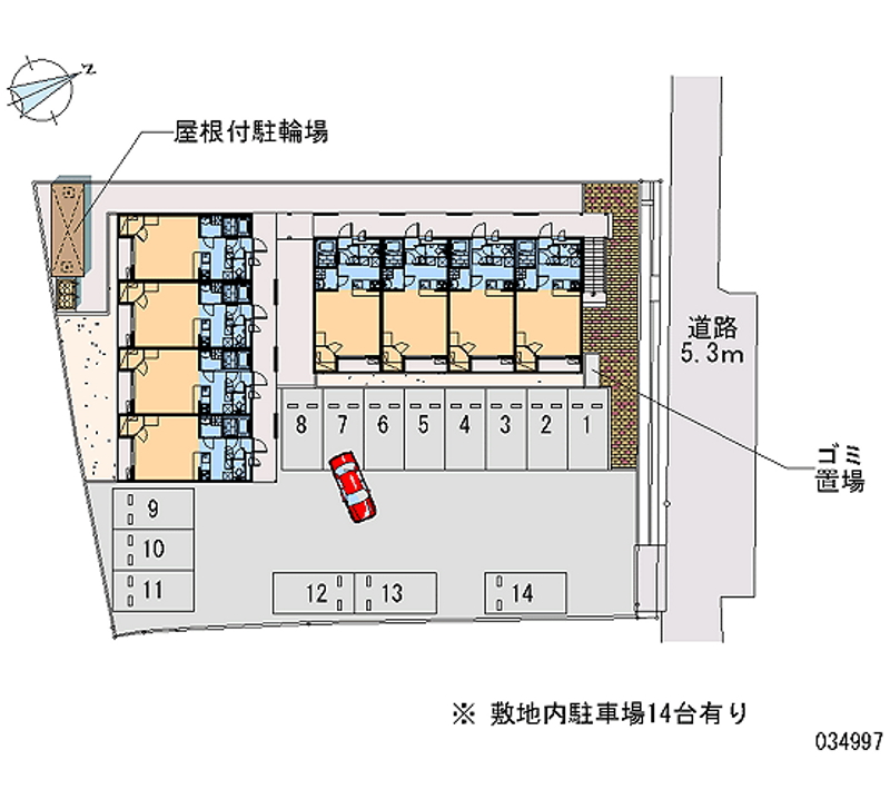 レオパレス小深田 月極駐車場