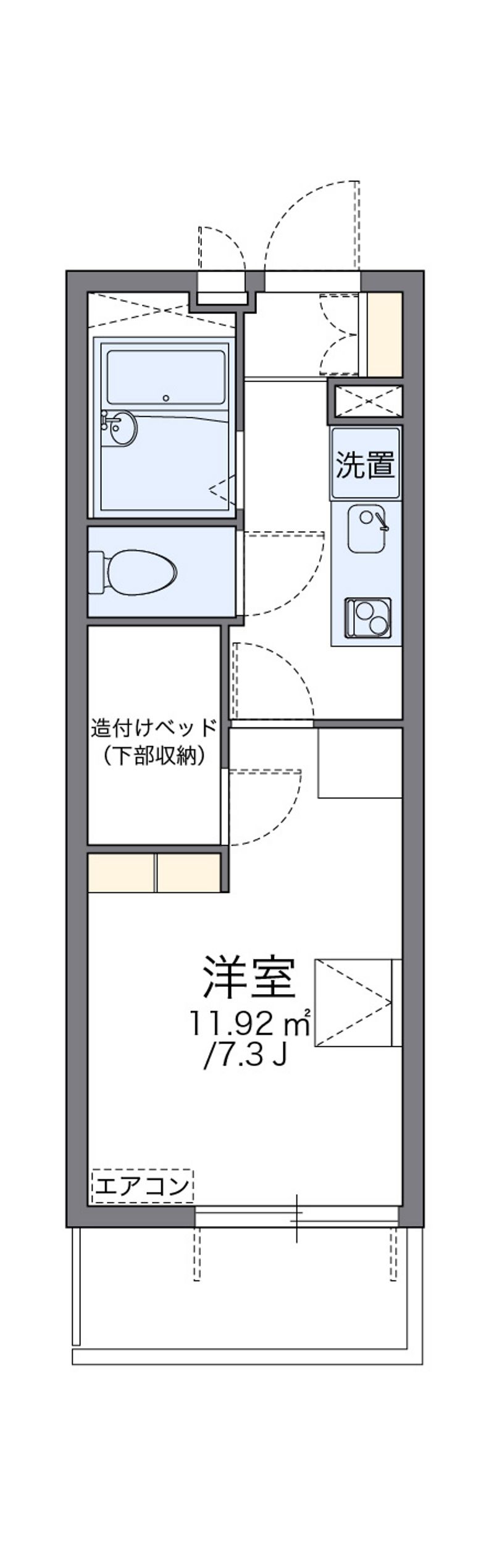レオパレスアゼリア蛍池 間取図