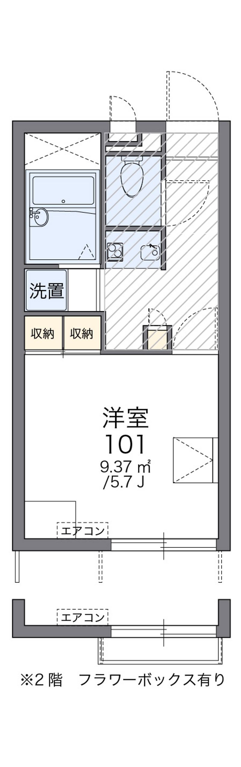 レオパレス奈良大宮 間取図