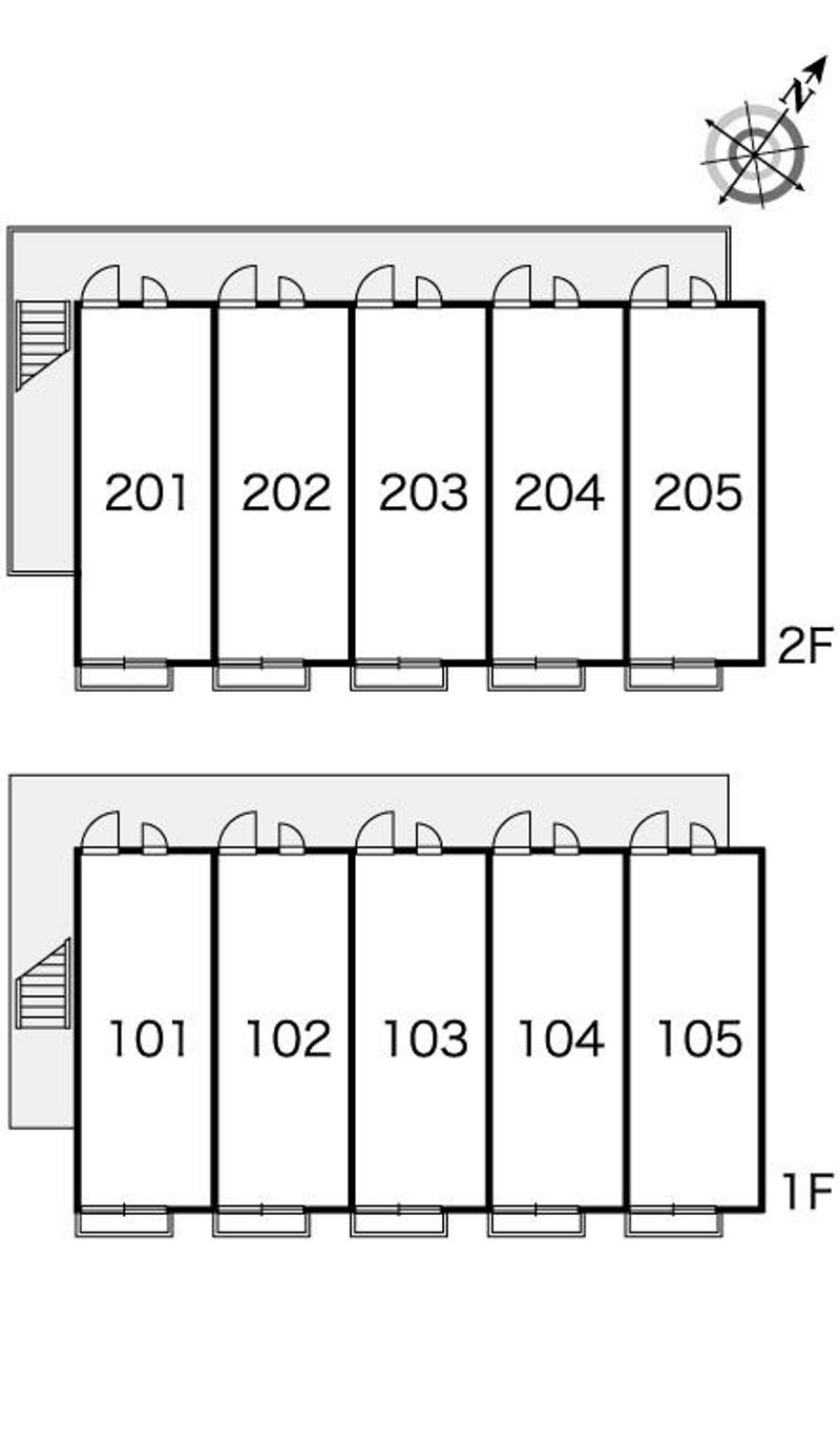 レオパレスカワハラ 間取配置図