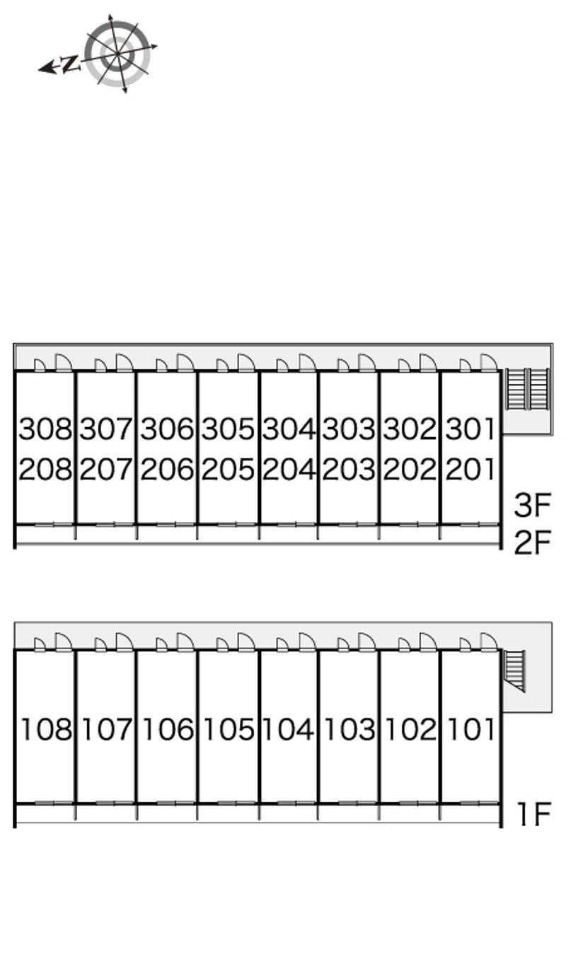 レオパレスエクセルハイムⅡ 間取配置図