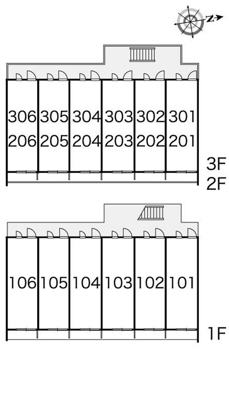 レオパレスら　べるでゅーらⅡ 間取配置図