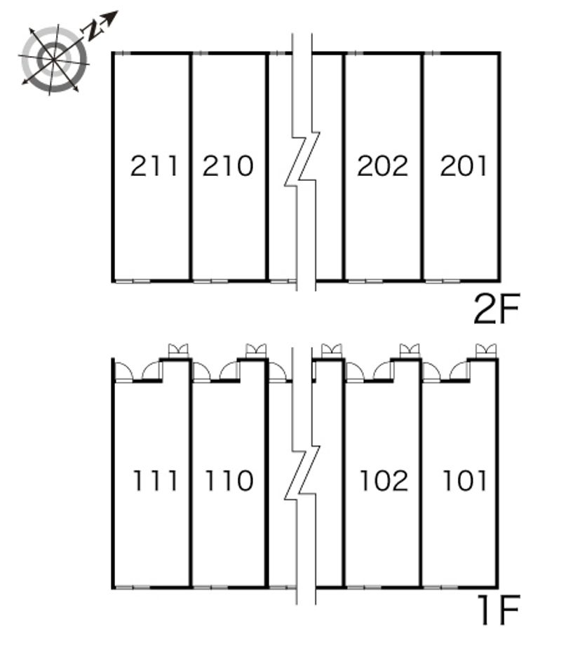 レオパレスシーサイドパルⅠ 間取り配置図