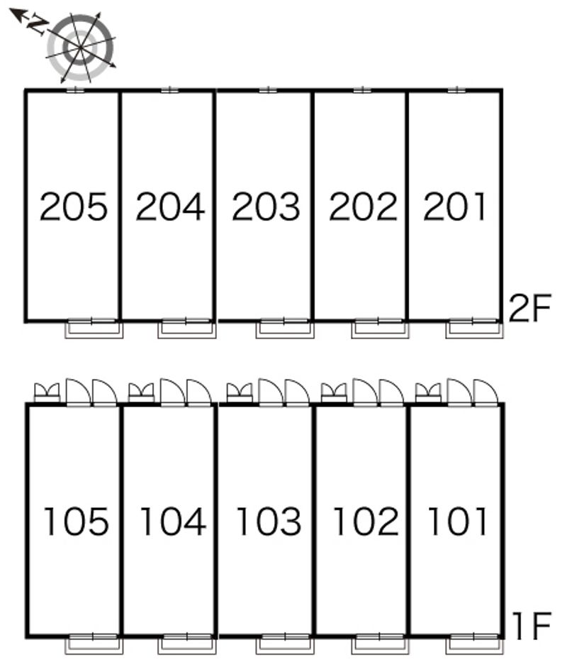レオパレスアーバンブリッジ俎板 間取配置図