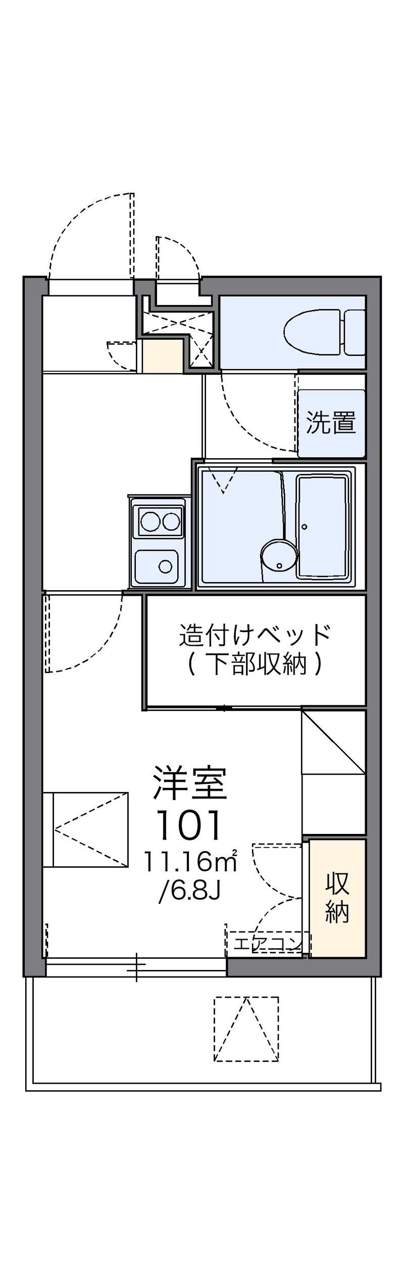 レオパレスセリオ国立 間取図