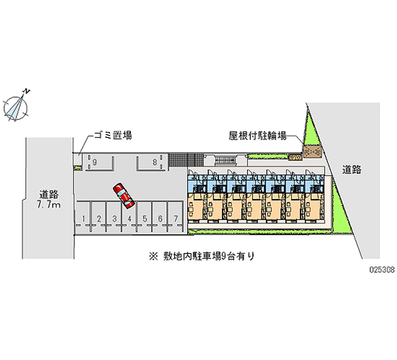 レオパレスフロイデ 月極駐車場