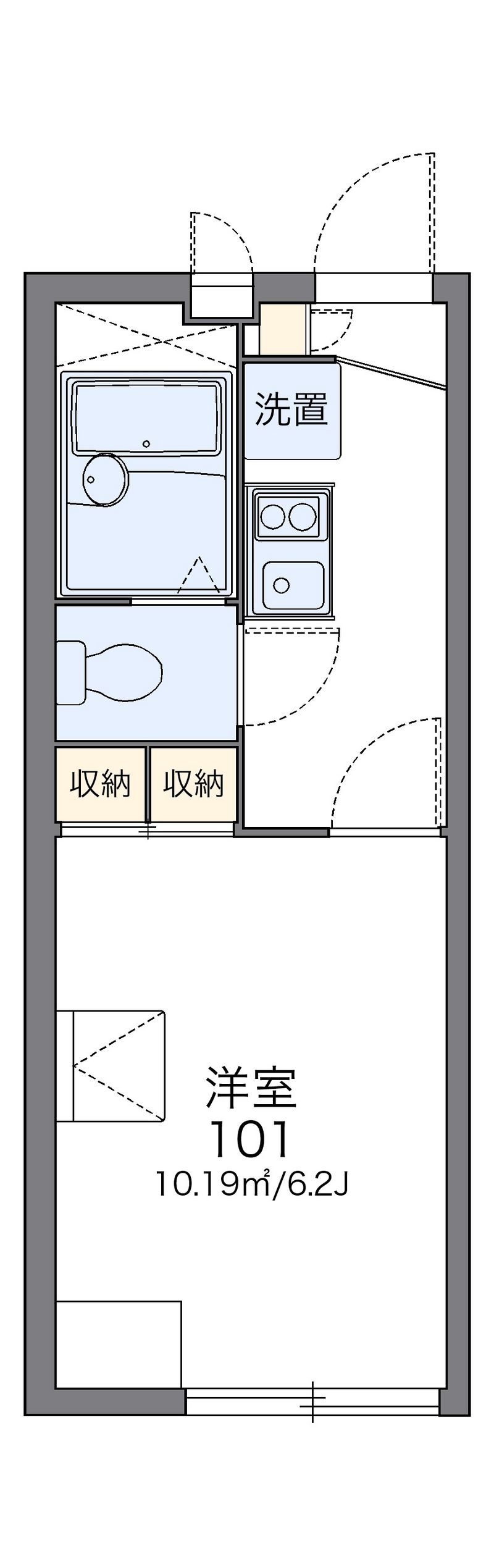 レオパレスつばさ 間取図