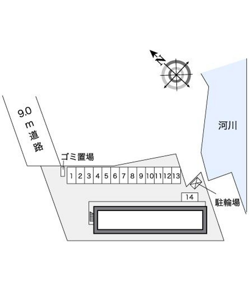 レオパレスメイフラワー清田 配置図
