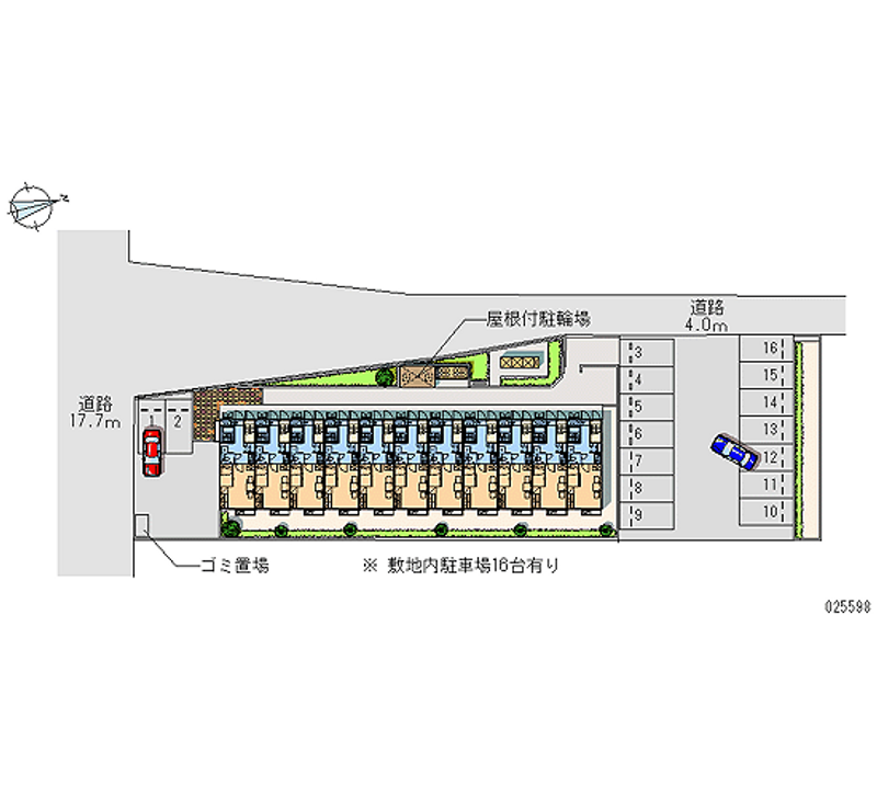 25598 bãi đậu xe hàng tháng