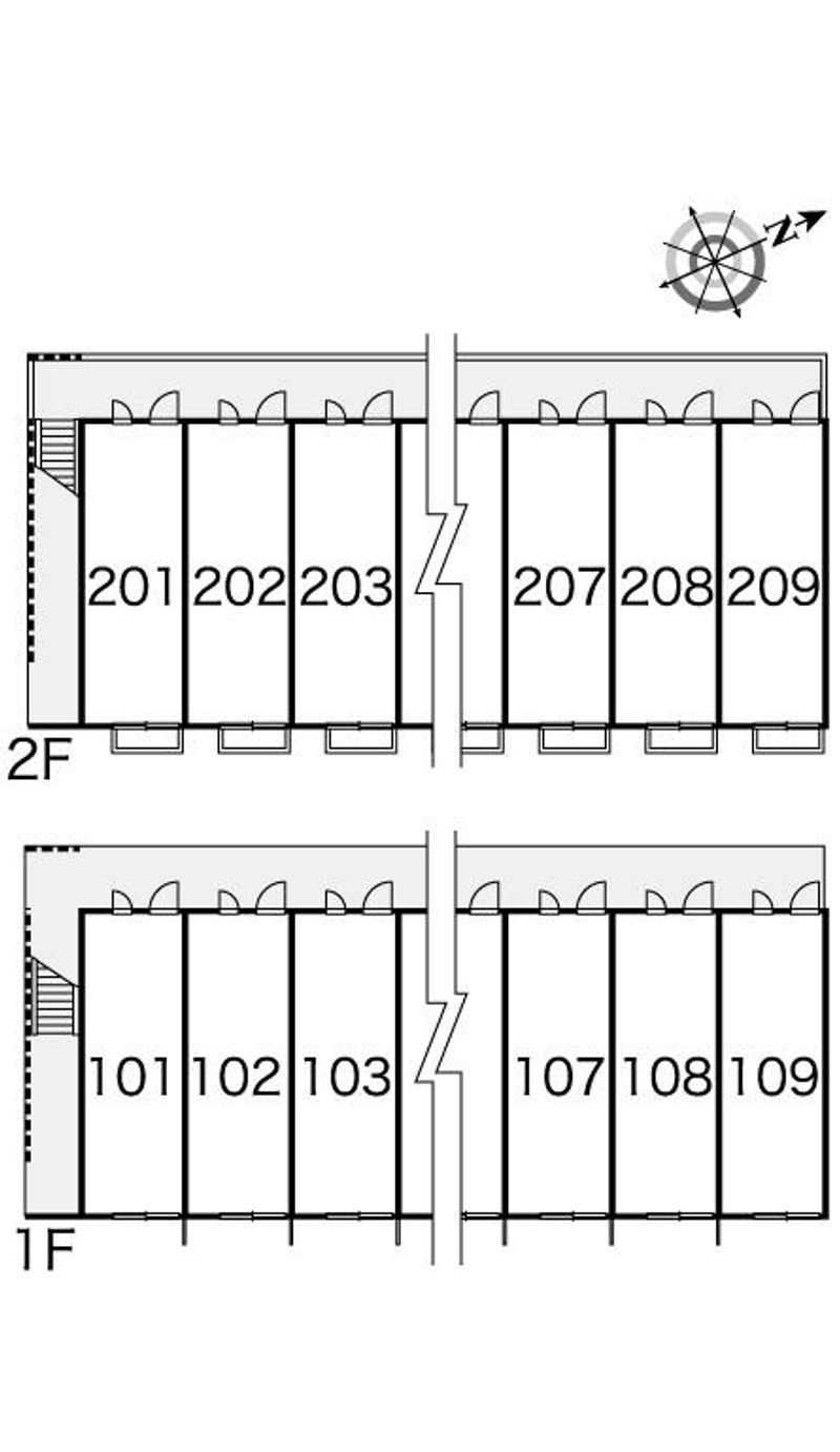 レオパレスアロハＡ 間取配置図
