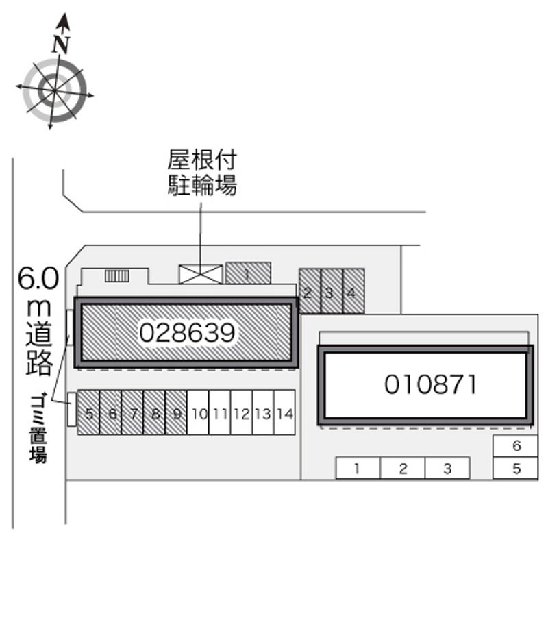 レオパレス城南Ⅱ 配置図