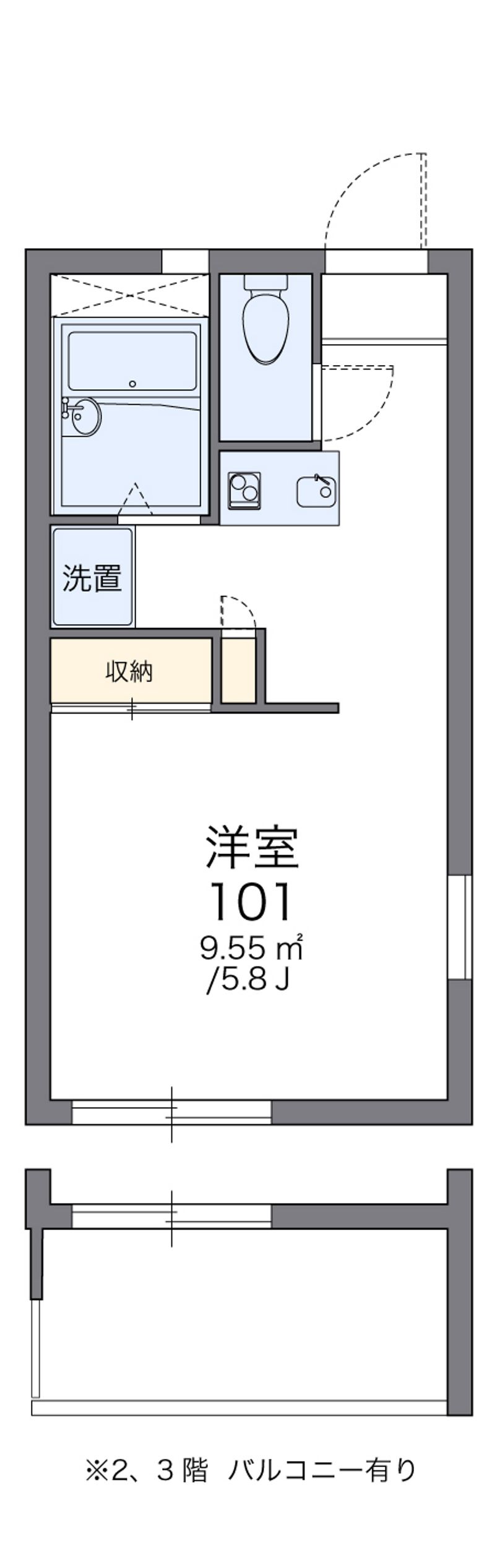 レオパレスヴィルヌーブ 間取図