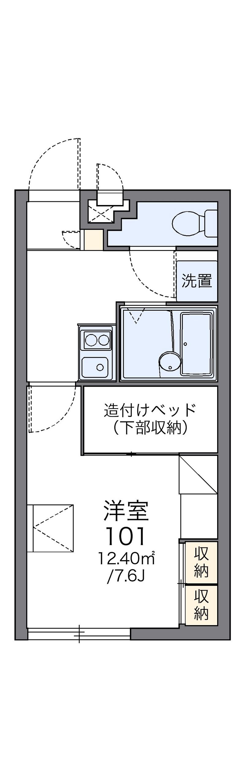 レオパレスパームサイド 間取図