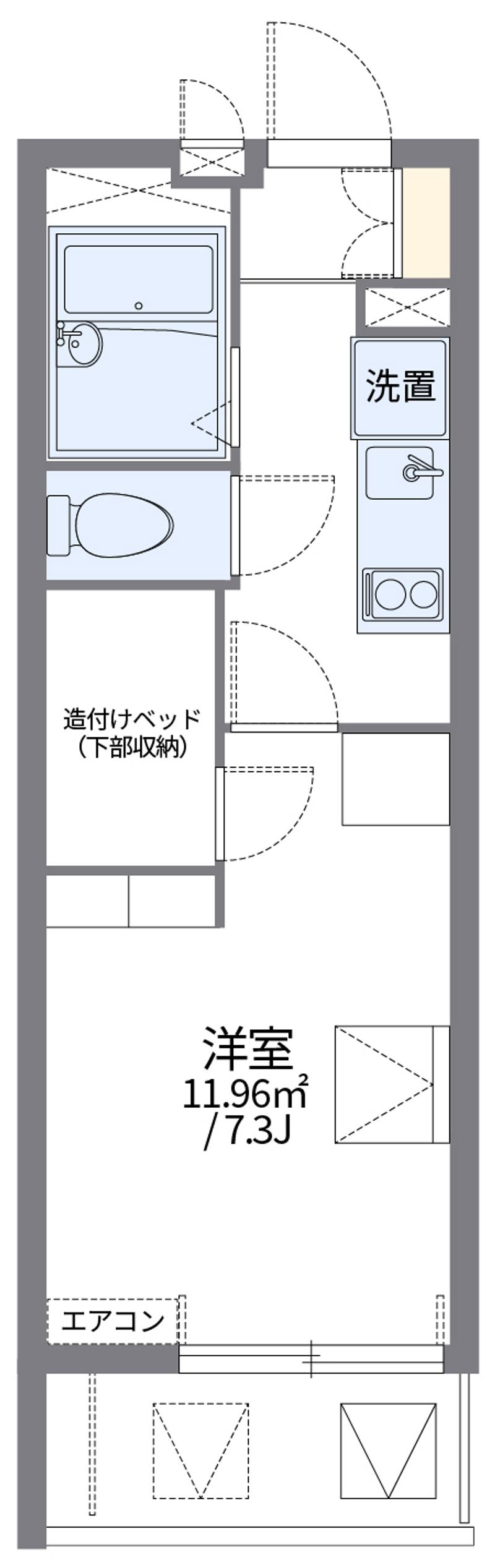 レオパレスＡｐｐｒｏａｃｈ　１ 間取図