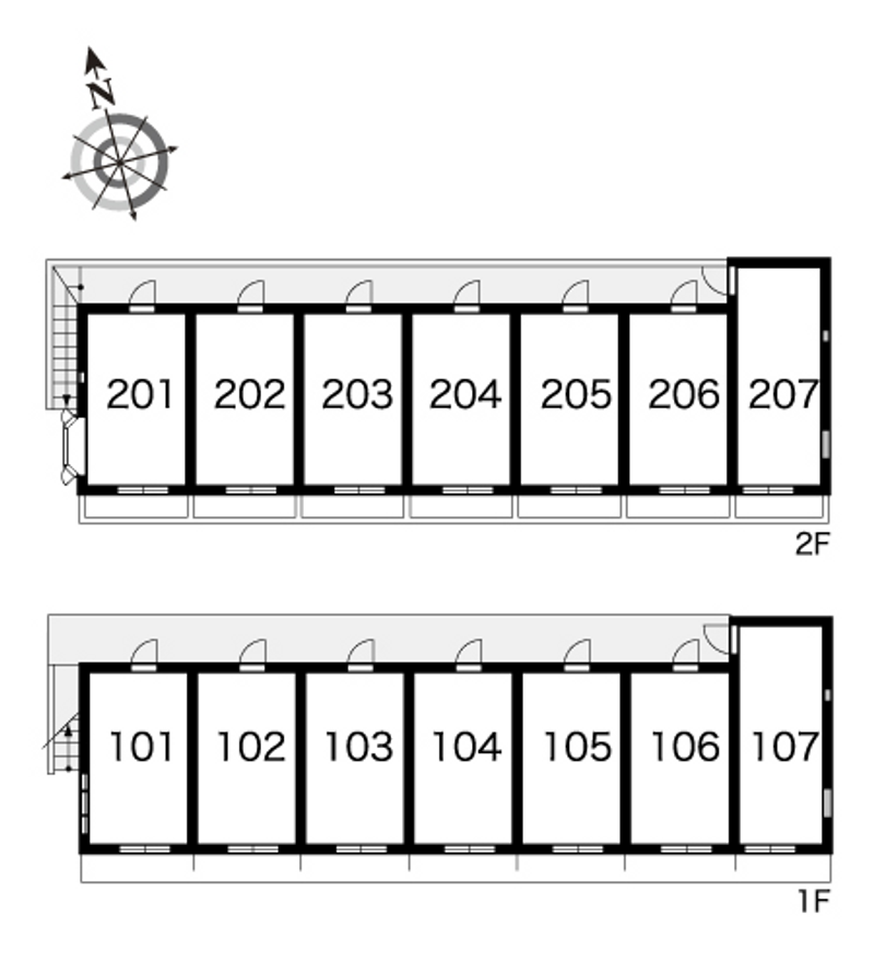 レオパレス中野第６ 間取り配置図
