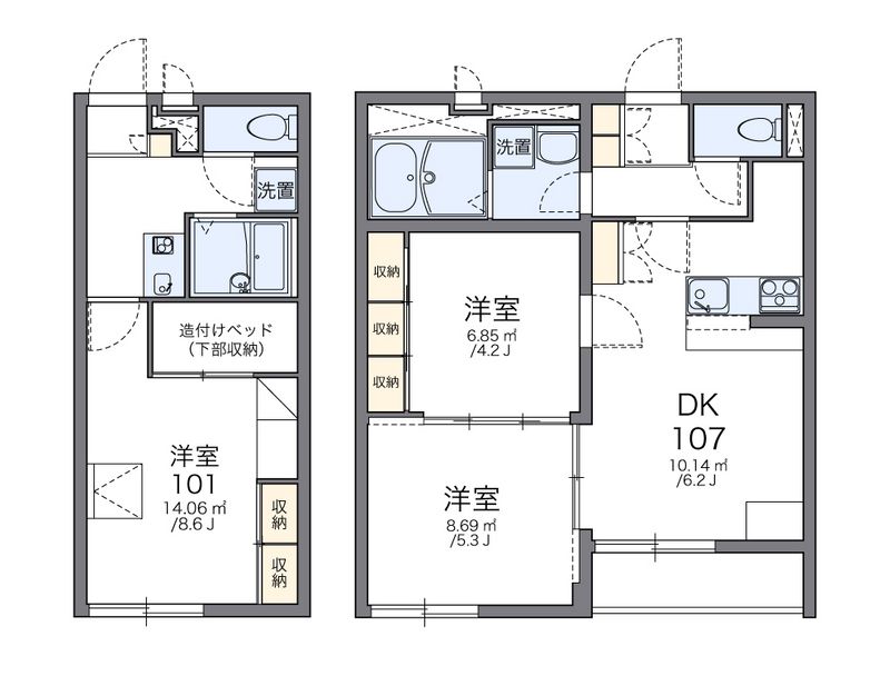 レオパレスＳＥＩＺＡＮＳＯＵ 間取図