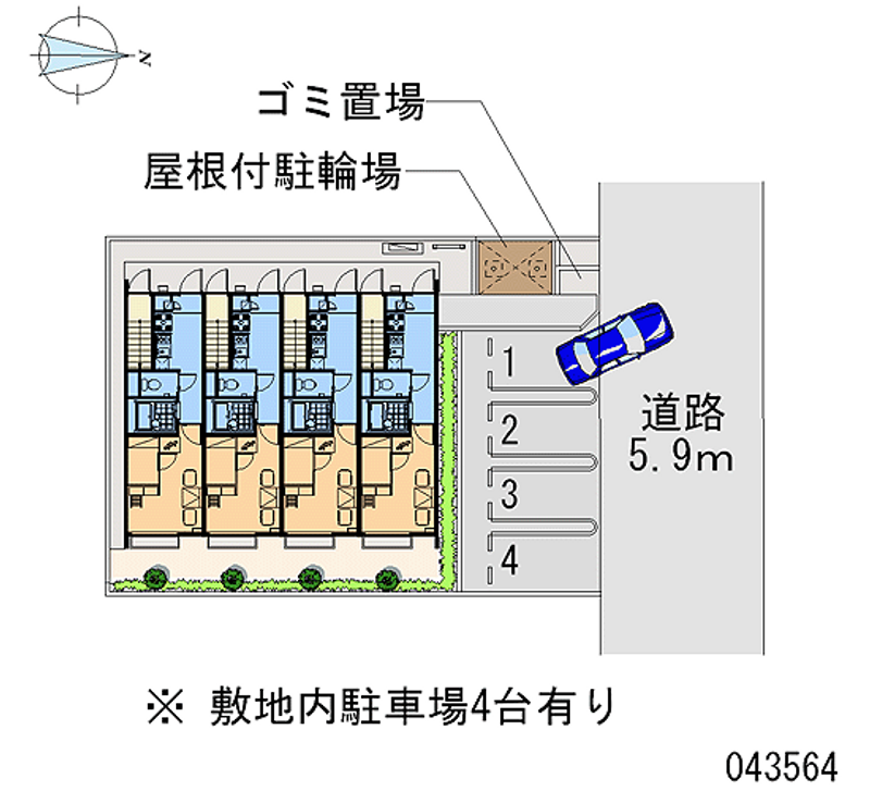 レオネクスト稲西 月極駐車場