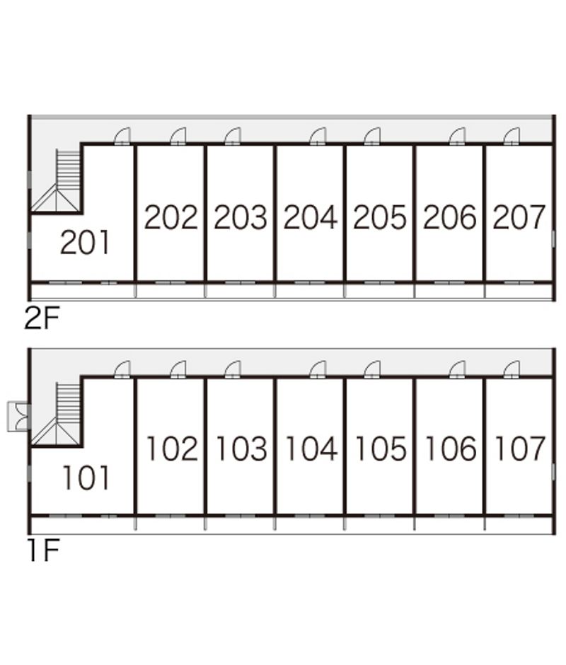 レオパレスナカス 間取配置図