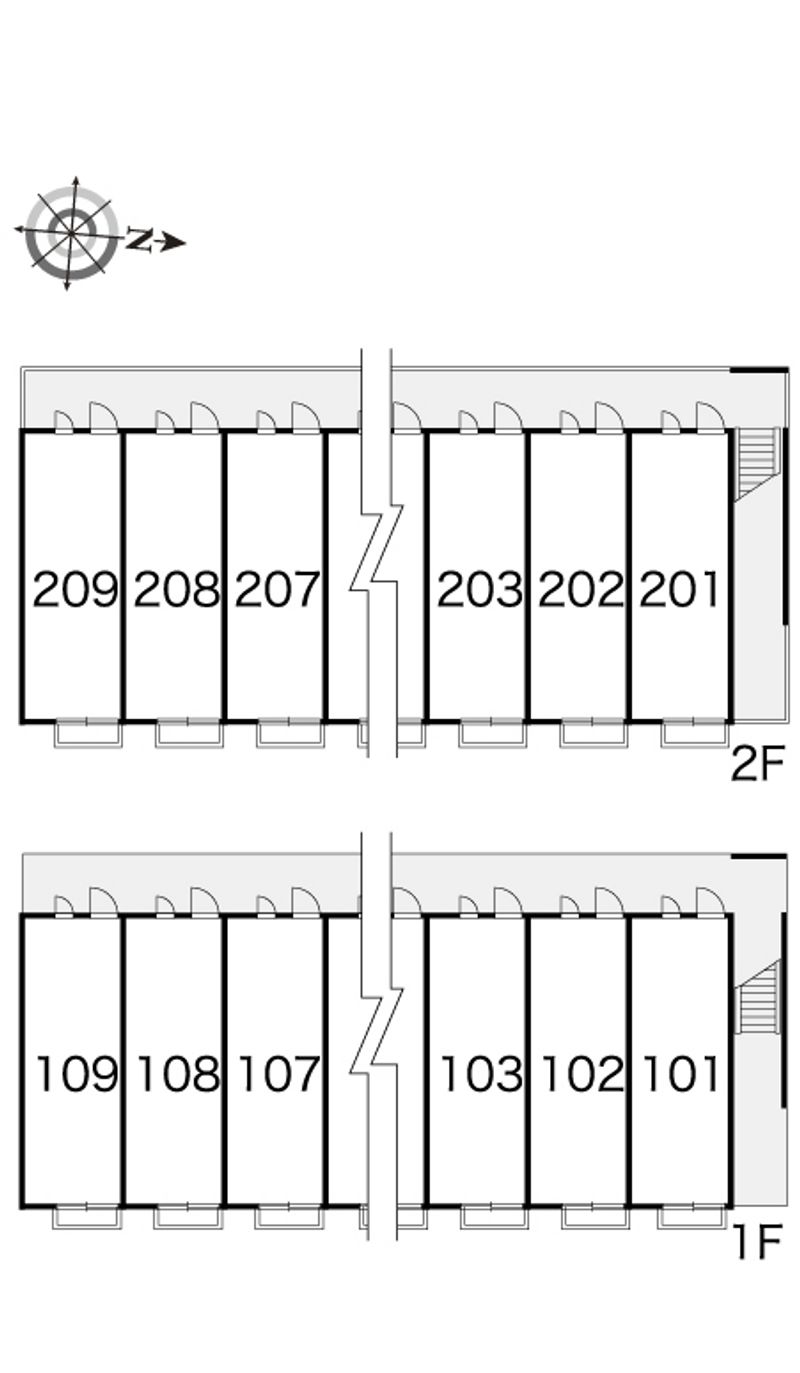 レオパレスリヴェール二ツ坂 間取配置図