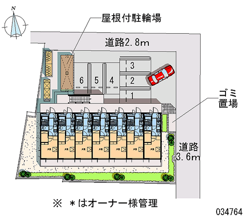 レオパレス亀島 区画図