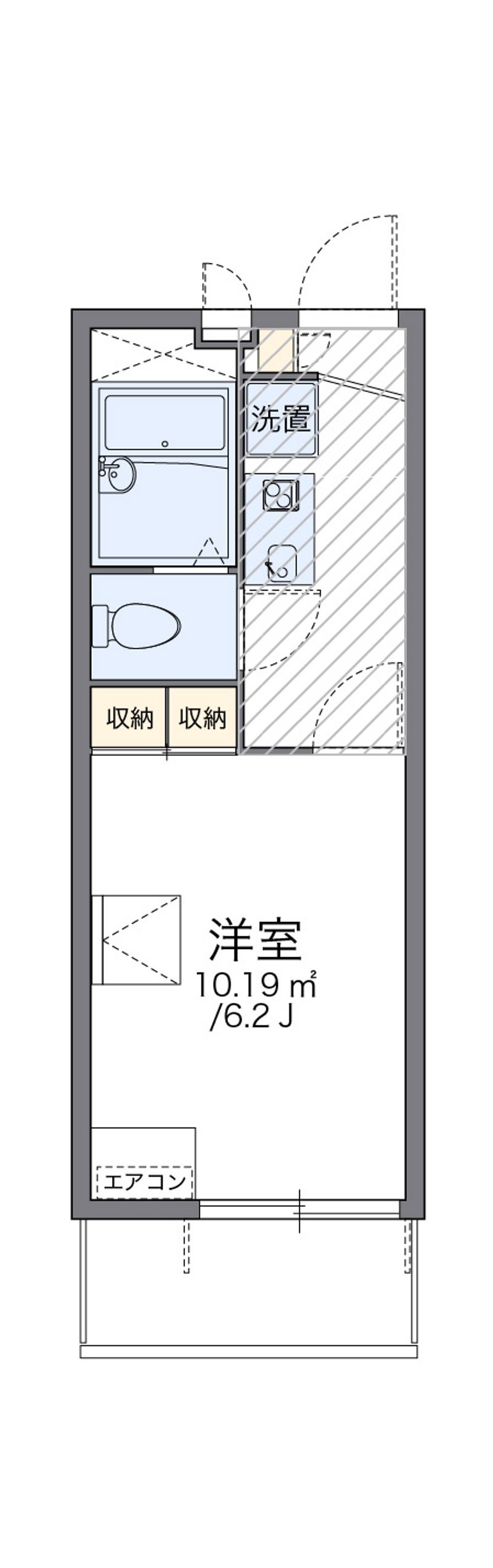 レオパレスピーフス 間取図