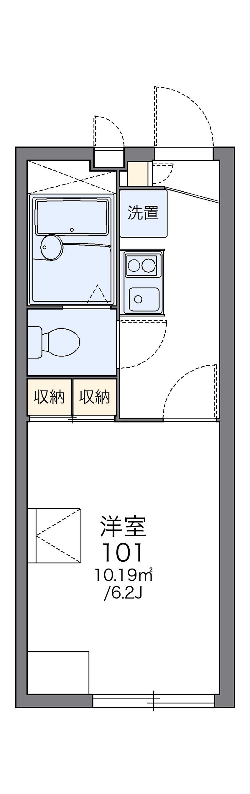 レオパレスミュルミューレ 間取図