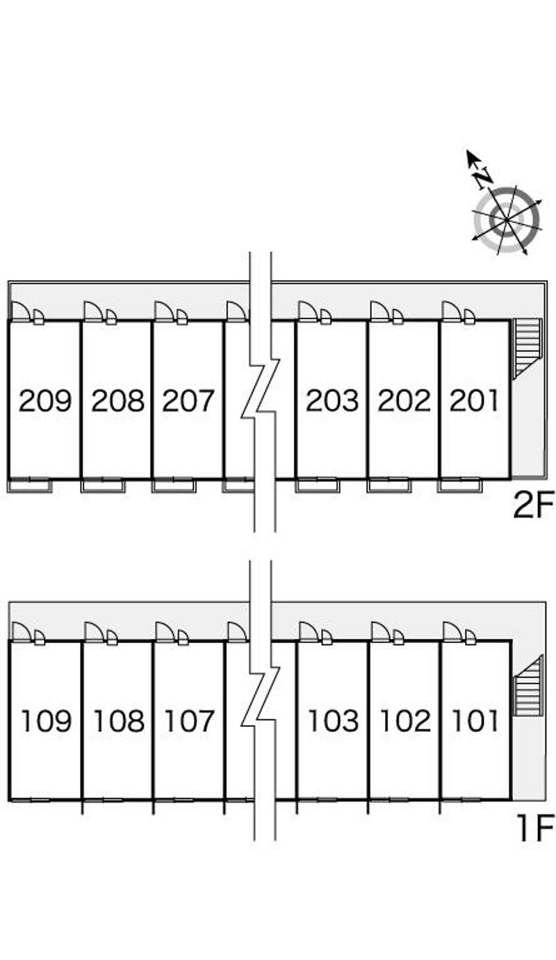 レオパレス三福Ⅱ 間取り配置図