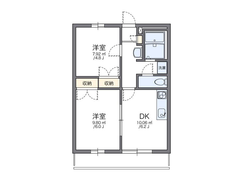 レオパレスＩＺＵＭＩ　Ⅰ 間取図