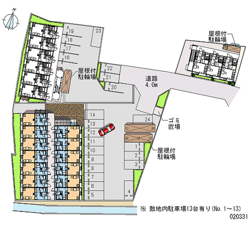 レオパレスつつみ 月極駐車場