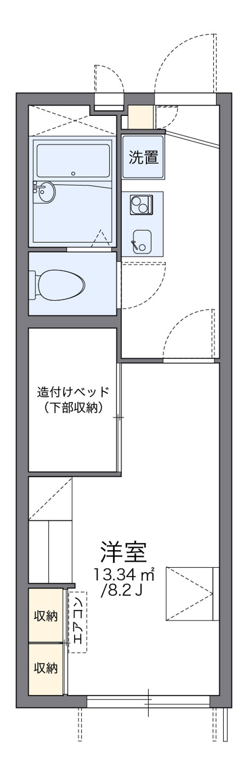 レオパレスアミティエ７０８ 間取り