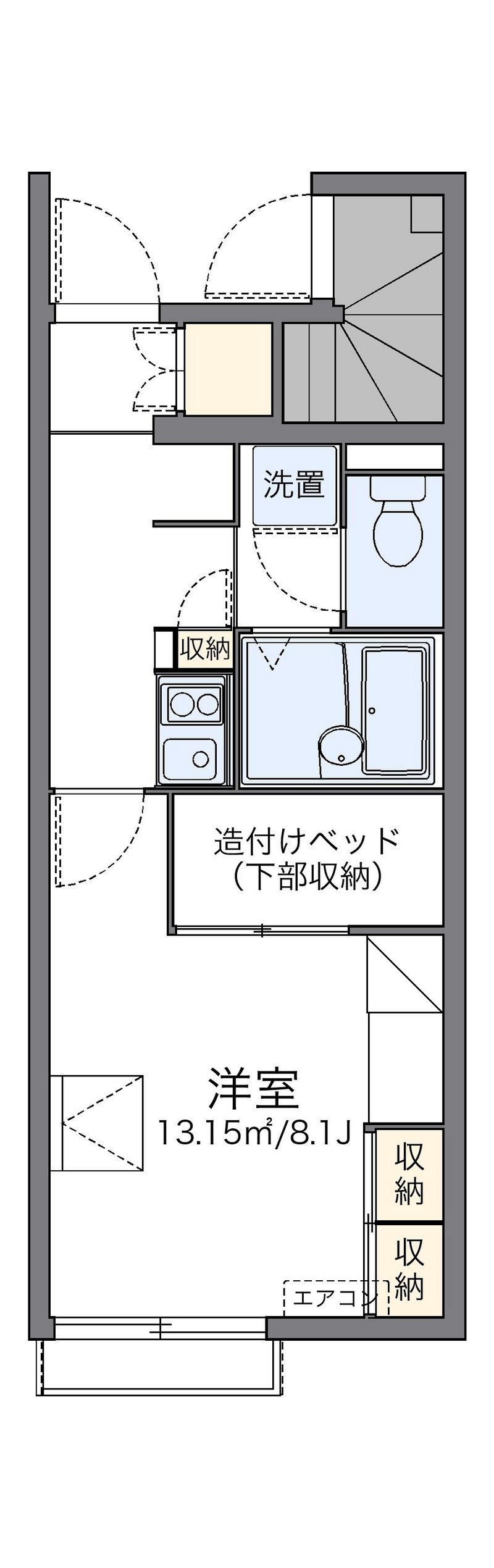 レオパレスキャトル　セゾン 間取図