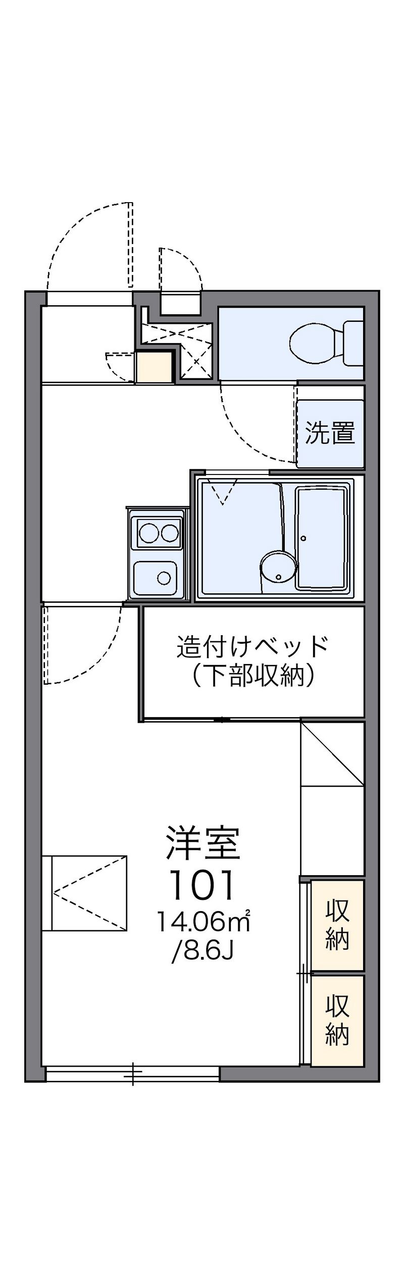 レオパレスリヴィエラ 間取図