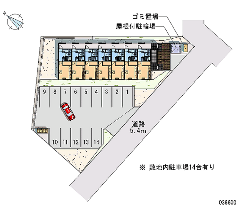 レオパレスグレイス鶴ヶ岱 月極駐車場