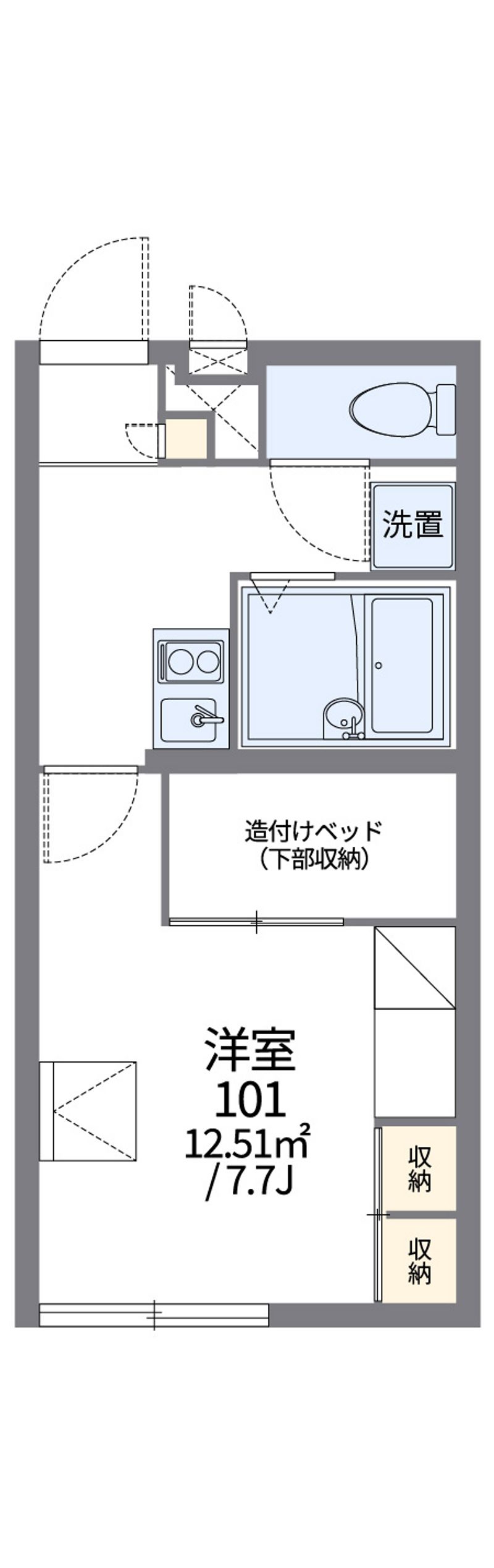レオパレス五福北 間取図