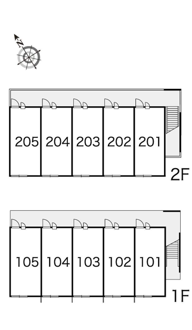 レオパレスエバーグリーンＢ 間取配置図
