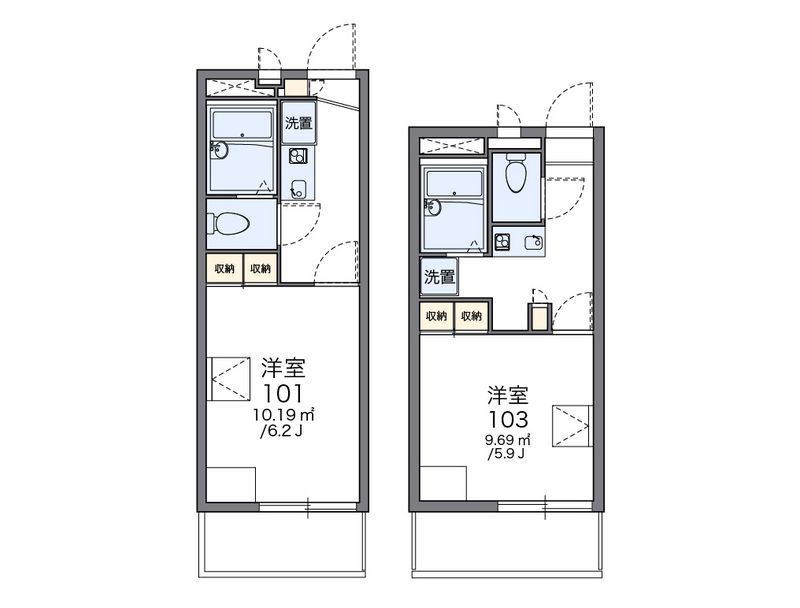 レオパレス柳谷 間取図