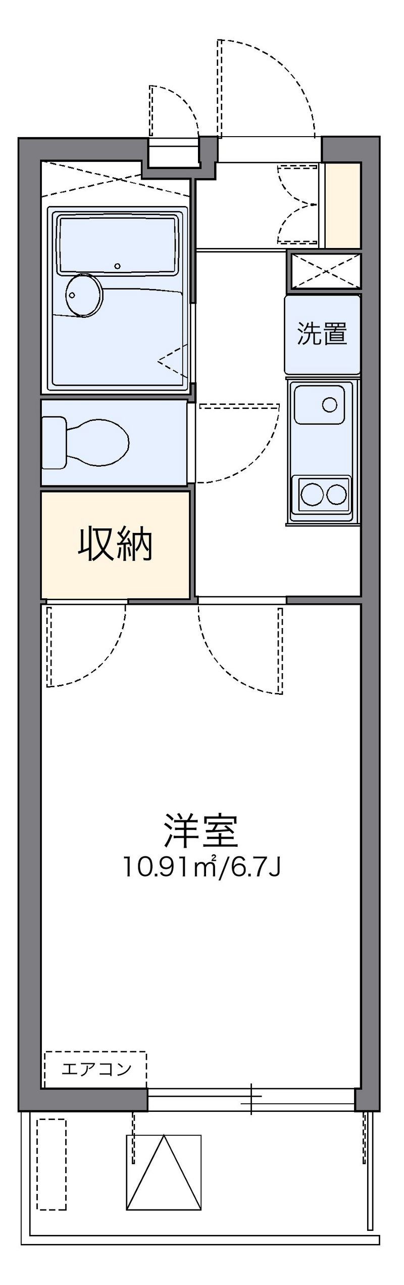レオパレスフォンターナ老松 間取り