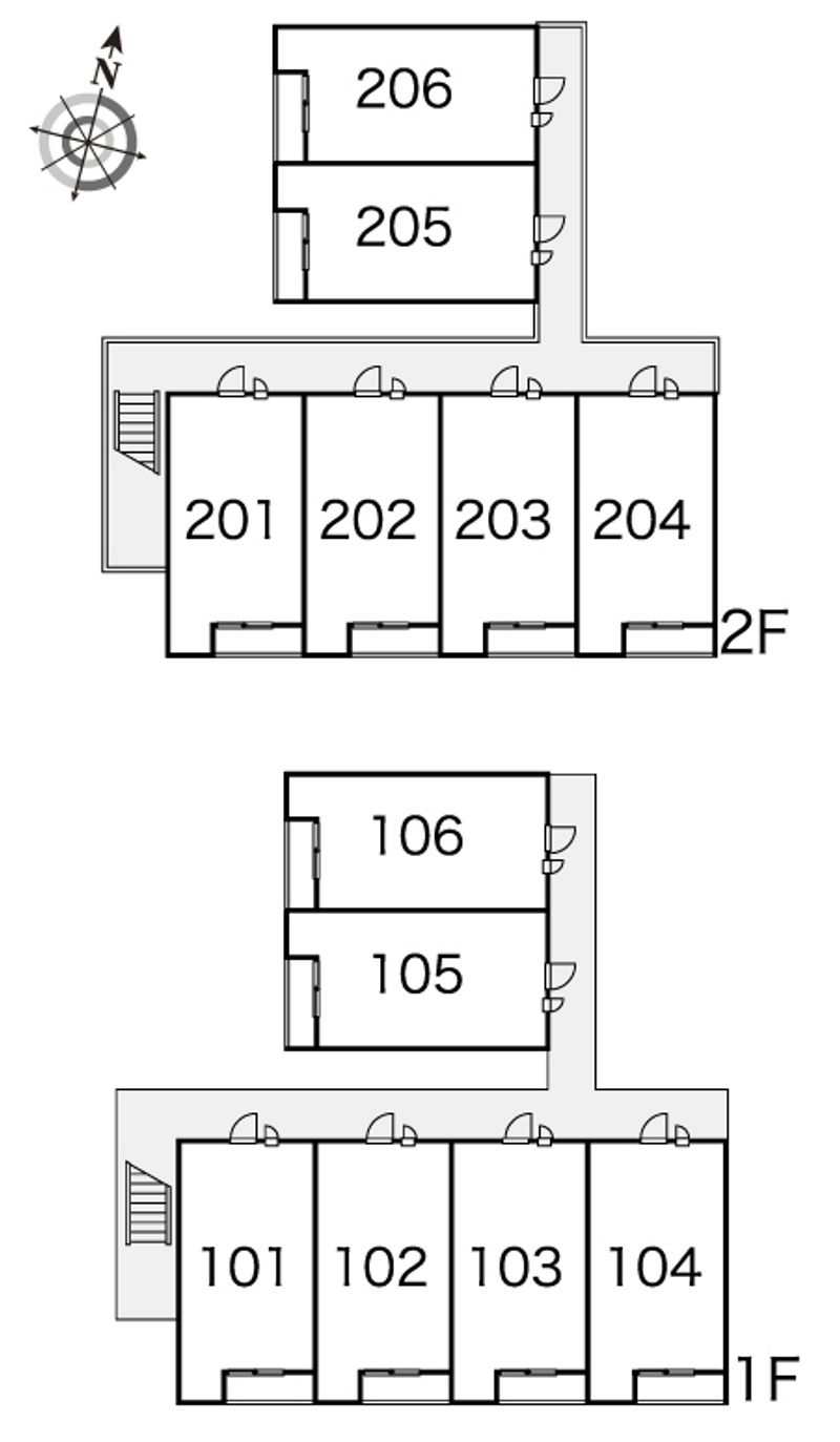 レオパレスウイローリバー 間取配置図
