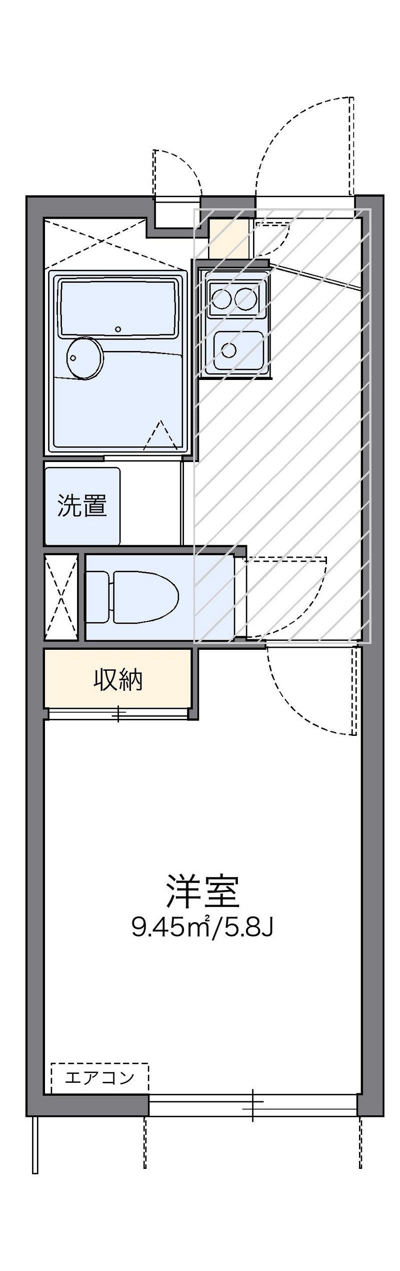 レオパレス鹿浜 間取り