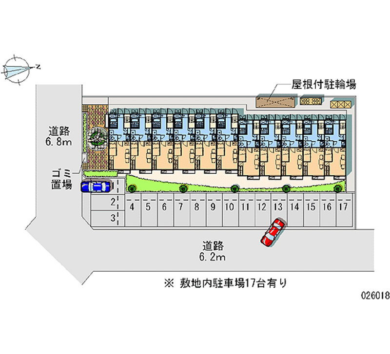 レオパレス山長弐番館 月極駐車場