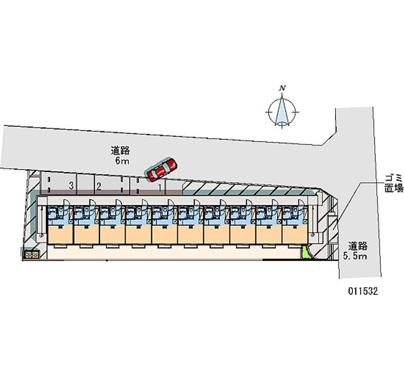 レオパレス初雁 月極駐車場