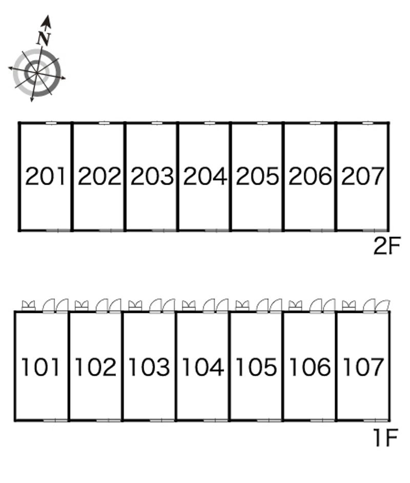 レオパレスツリートップ 間取配置図