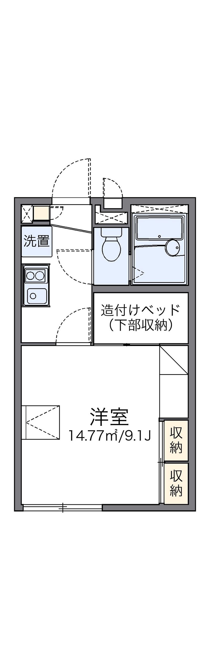 レオパレスシャンボール 間取図