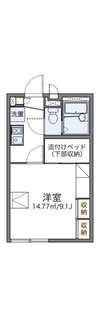 レオパレスシャンボール 間取り図