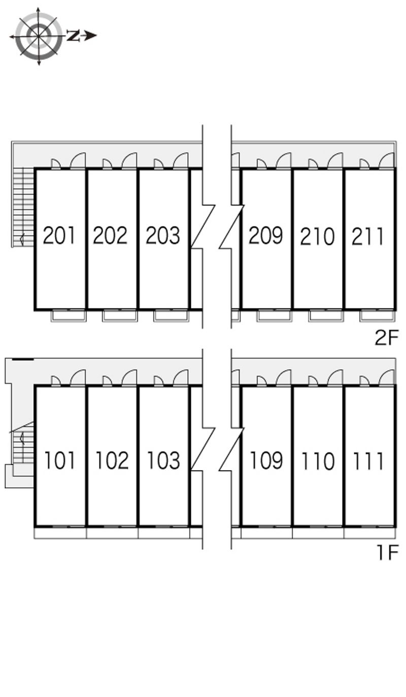 レオパレス伸和 間取り配置図