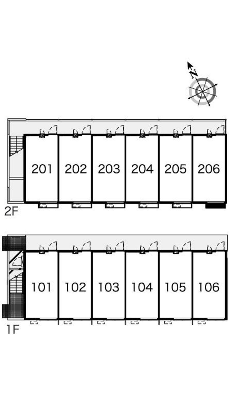 レオパレスグランシャリオ参番館 間取り配置図