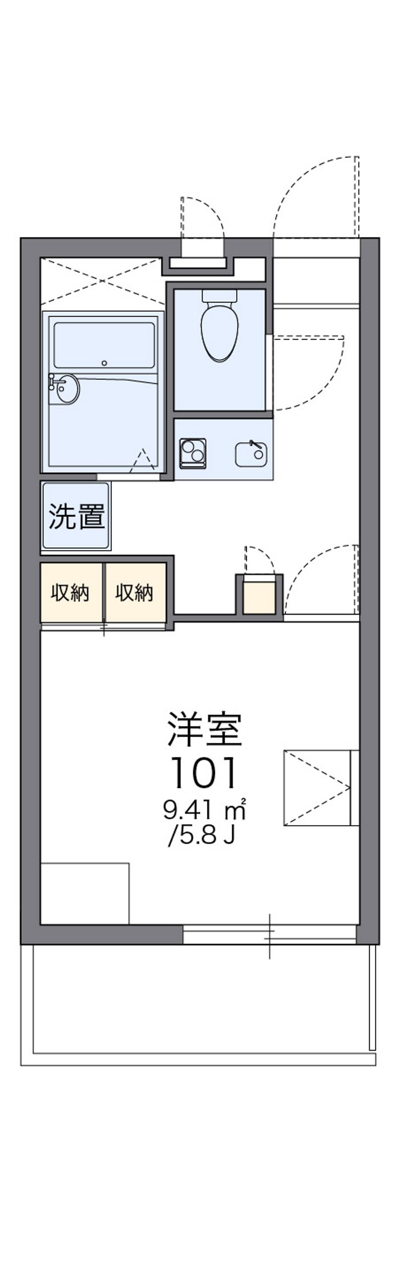 レオパレスカメリアⅢ 間取図