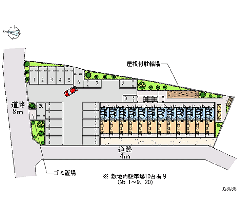 レオパレスＰｌａｃｉｄｏ 区画図