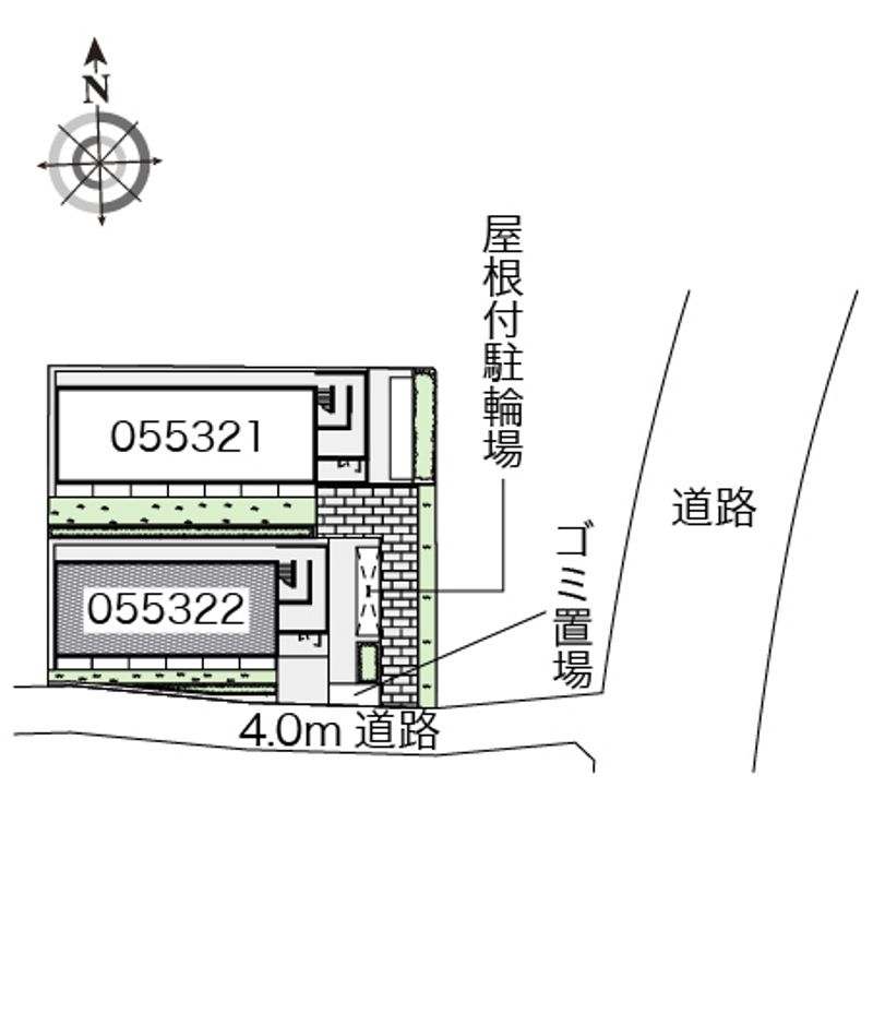 レオパレスパルコートＦ 配置図